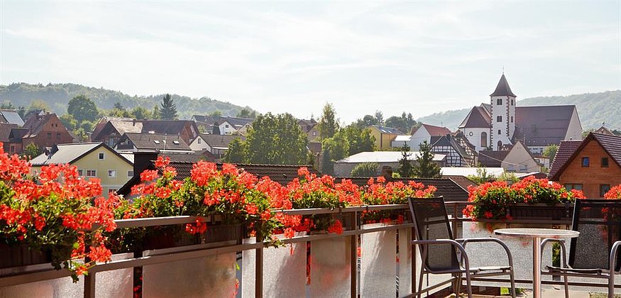 Balkon mit Blick auf Wernersberg