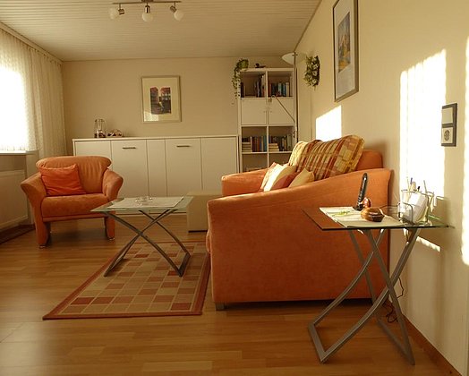 Wohnzimmer, mit Schrankbett